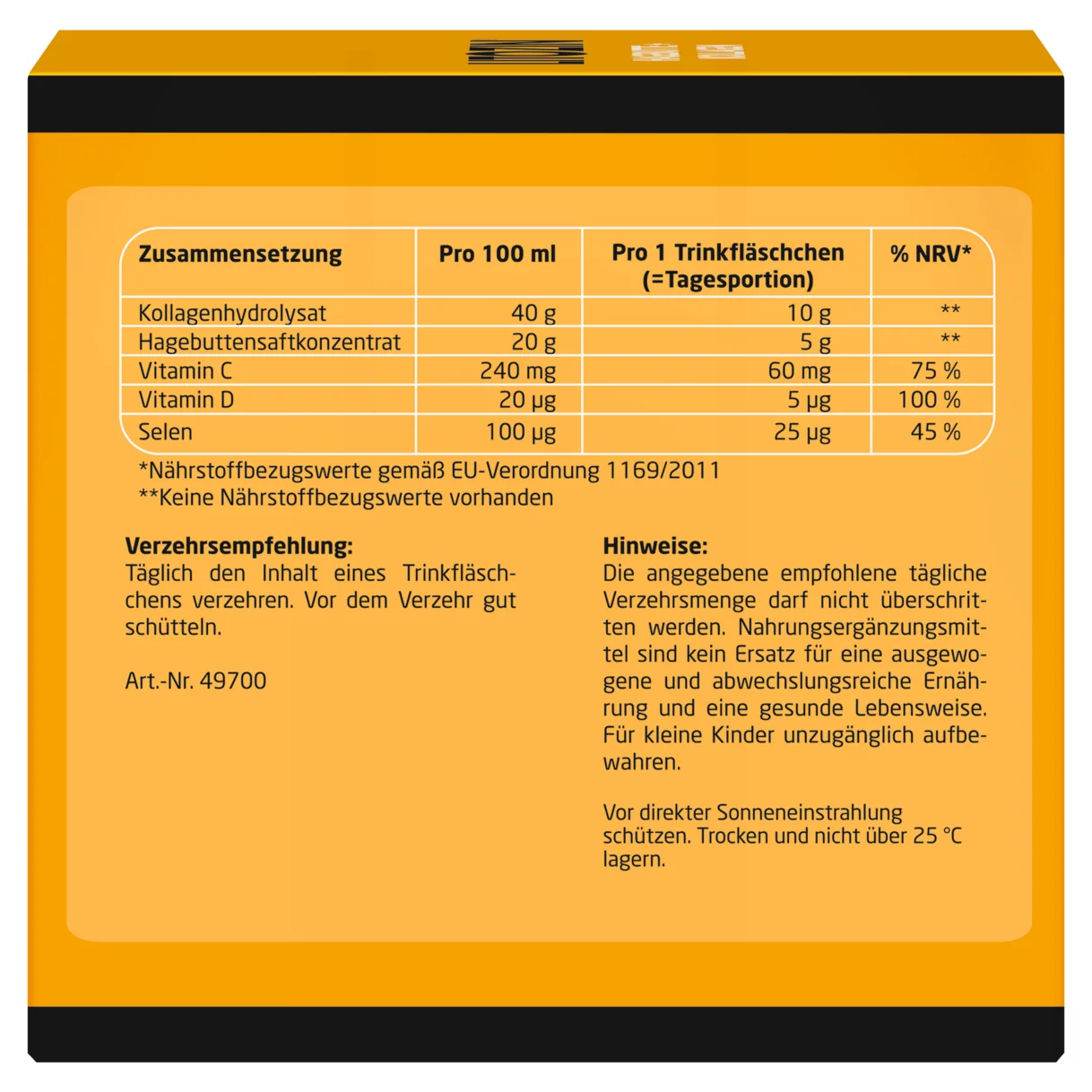 Hagebutte + Kollagen Seitenansicht links